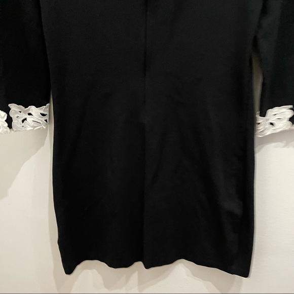 TED BAKER 'Currie' Lace Detail Knit Tunic Dress In Black 3 - Picture 9 of 12